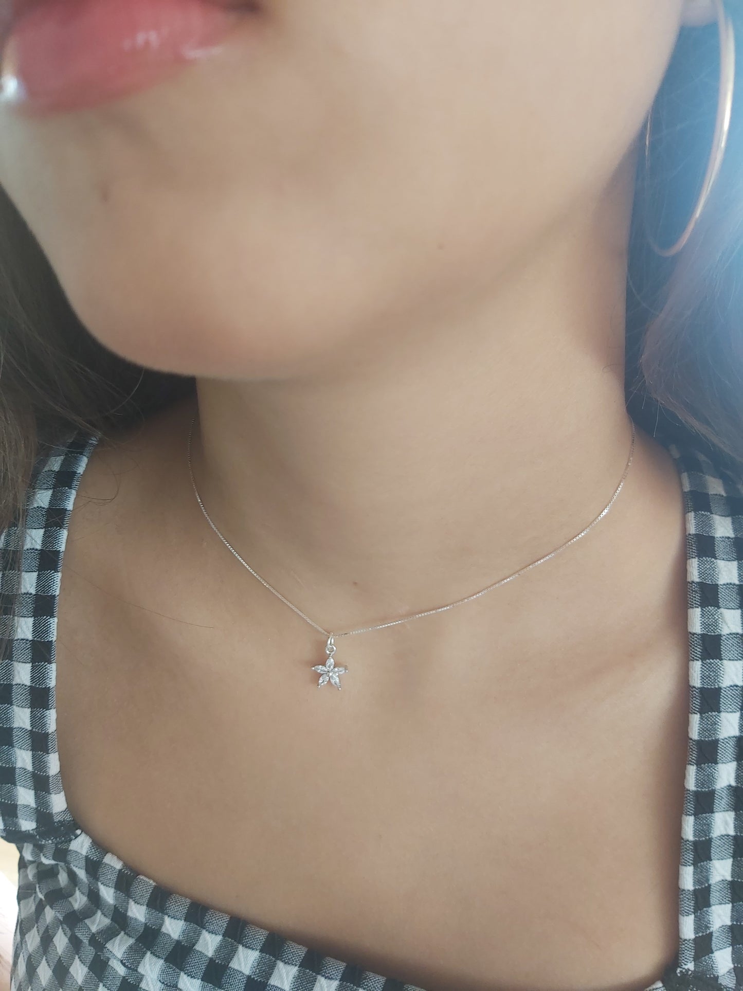 Silver Flower Necklace