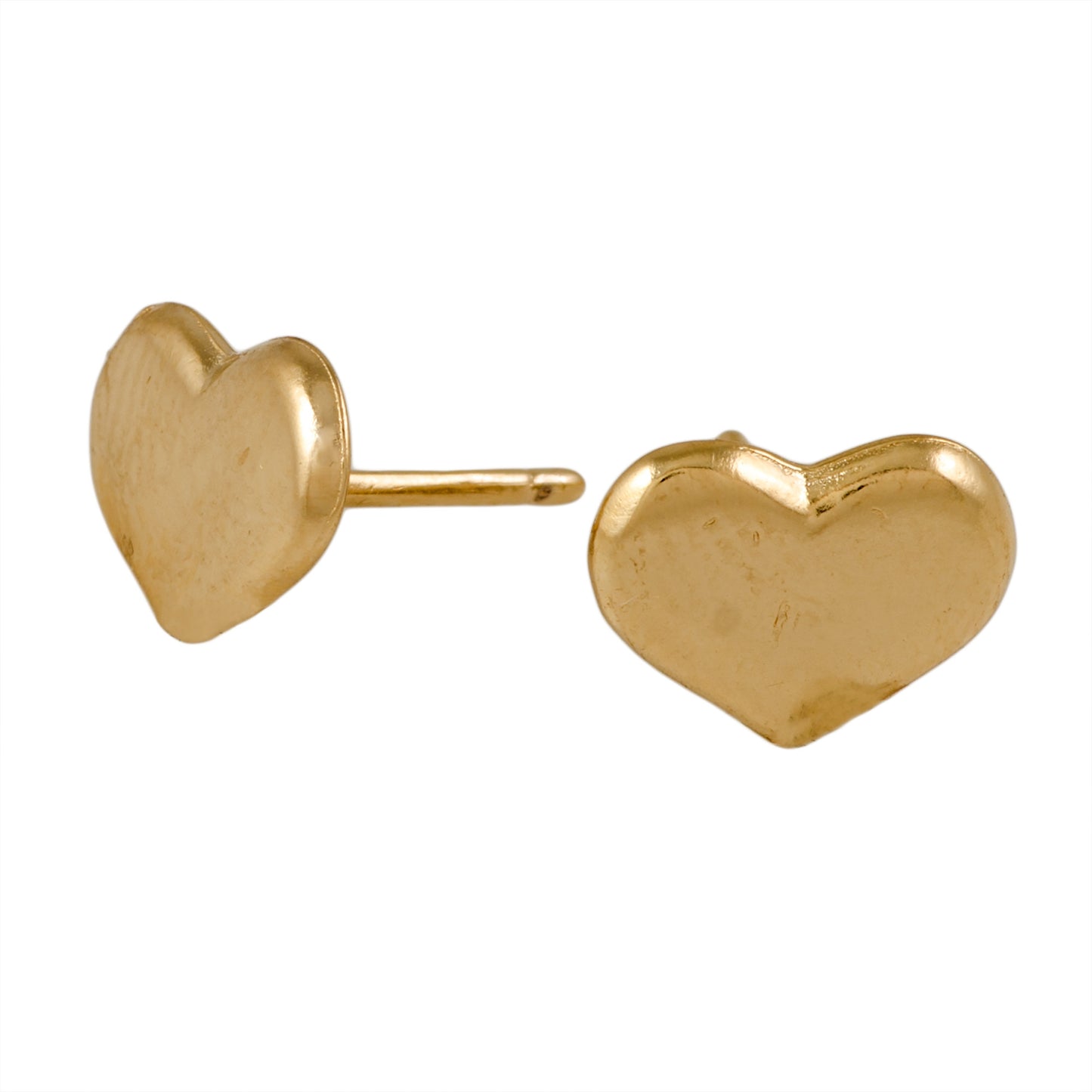 gold heart earrings