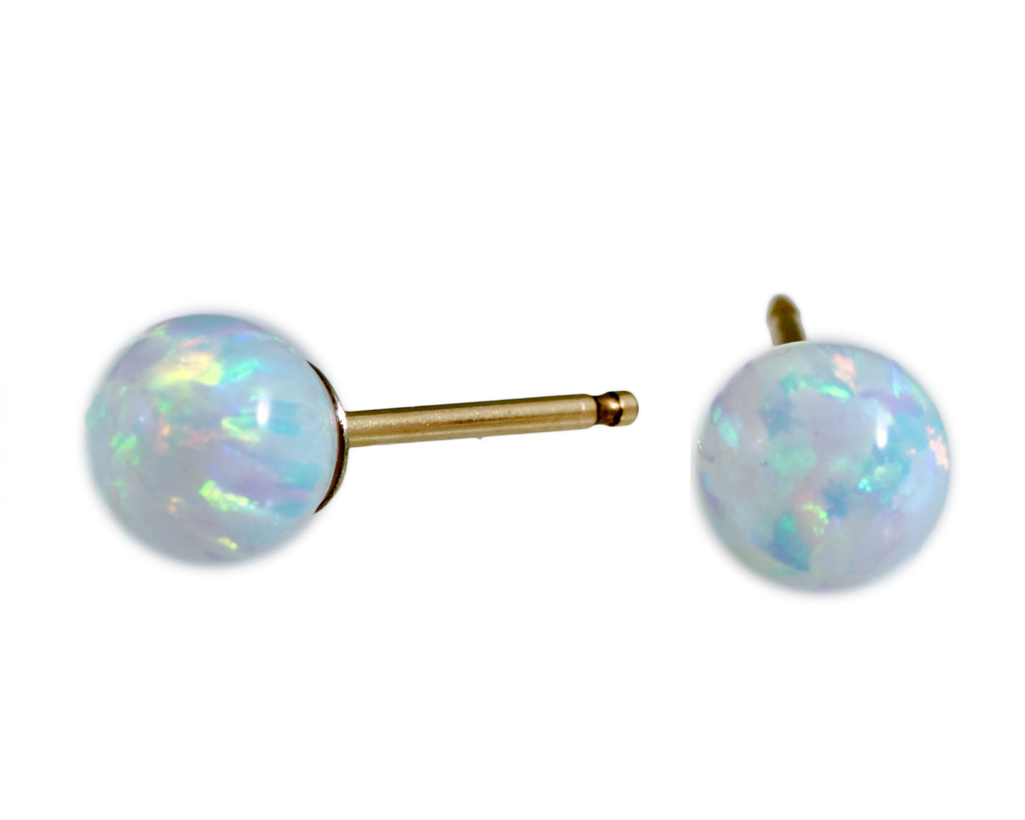 opal stud earrings