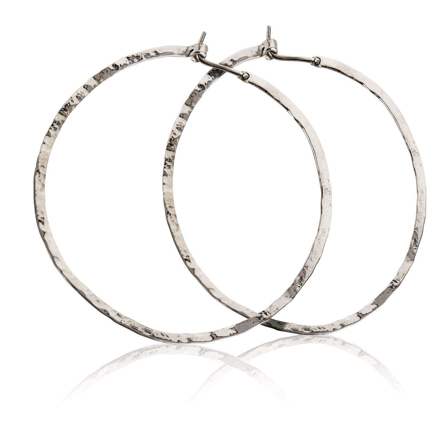 silver hoop earrings