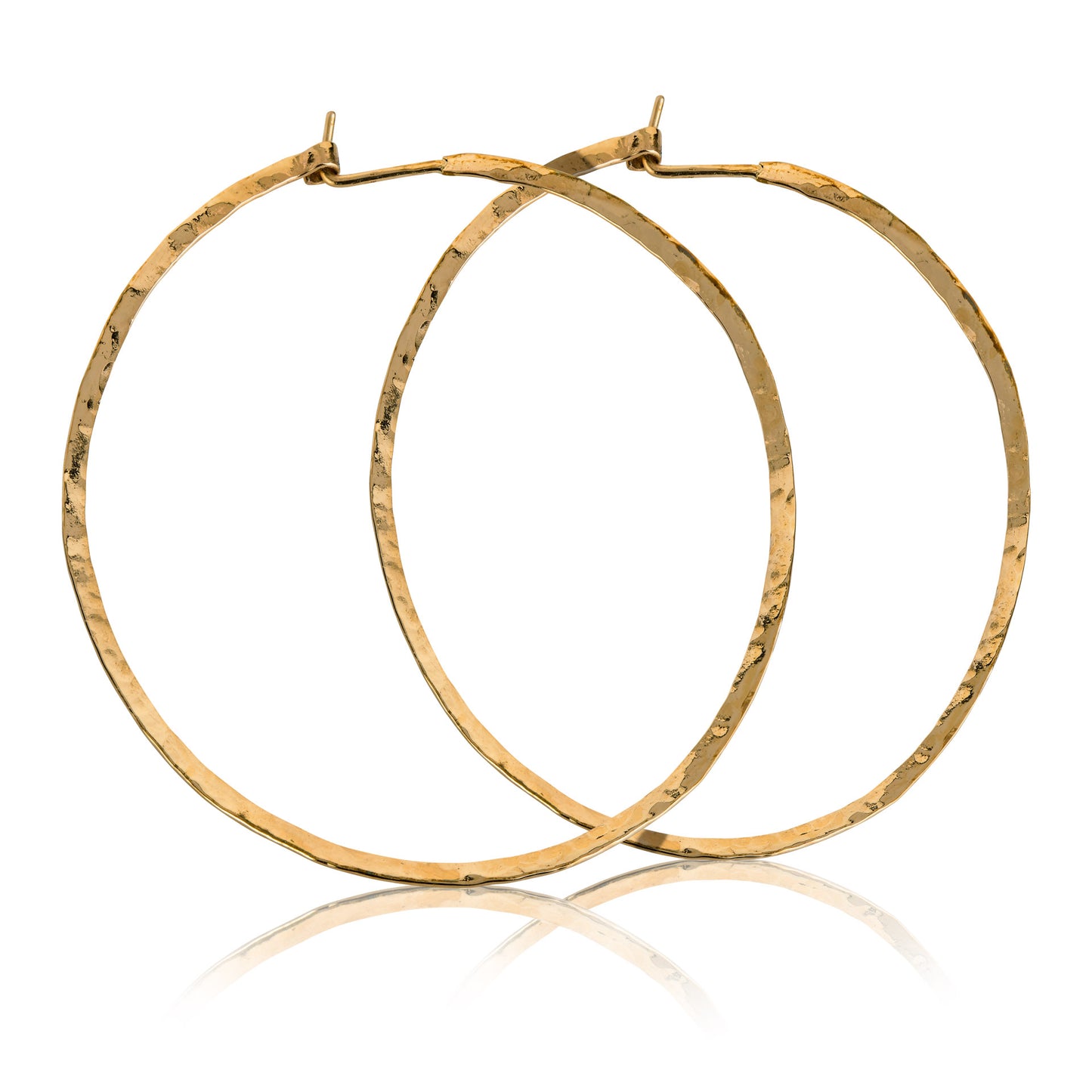 hammered hoop earrings