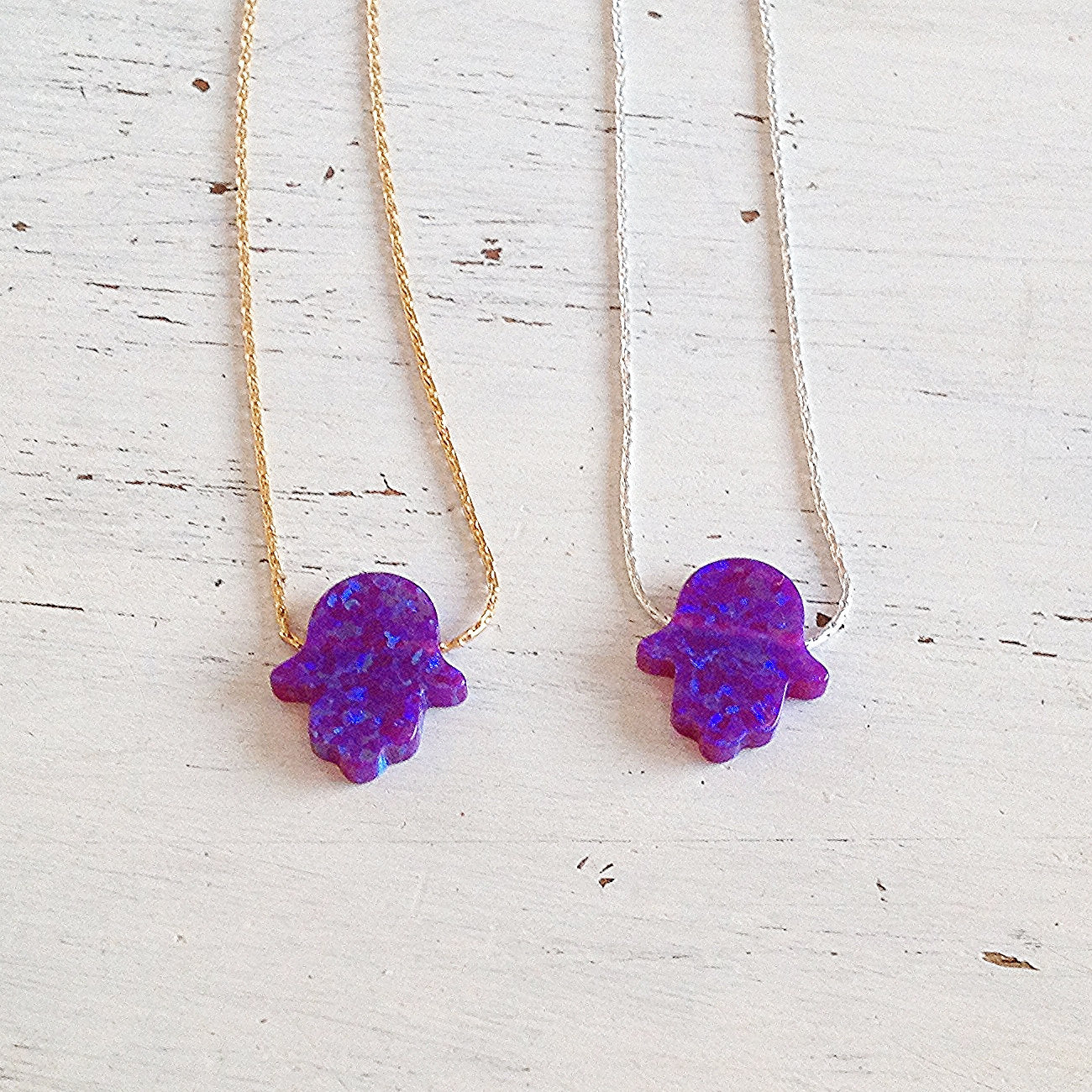 Purple Opal Hamsa Necklace – Avnis