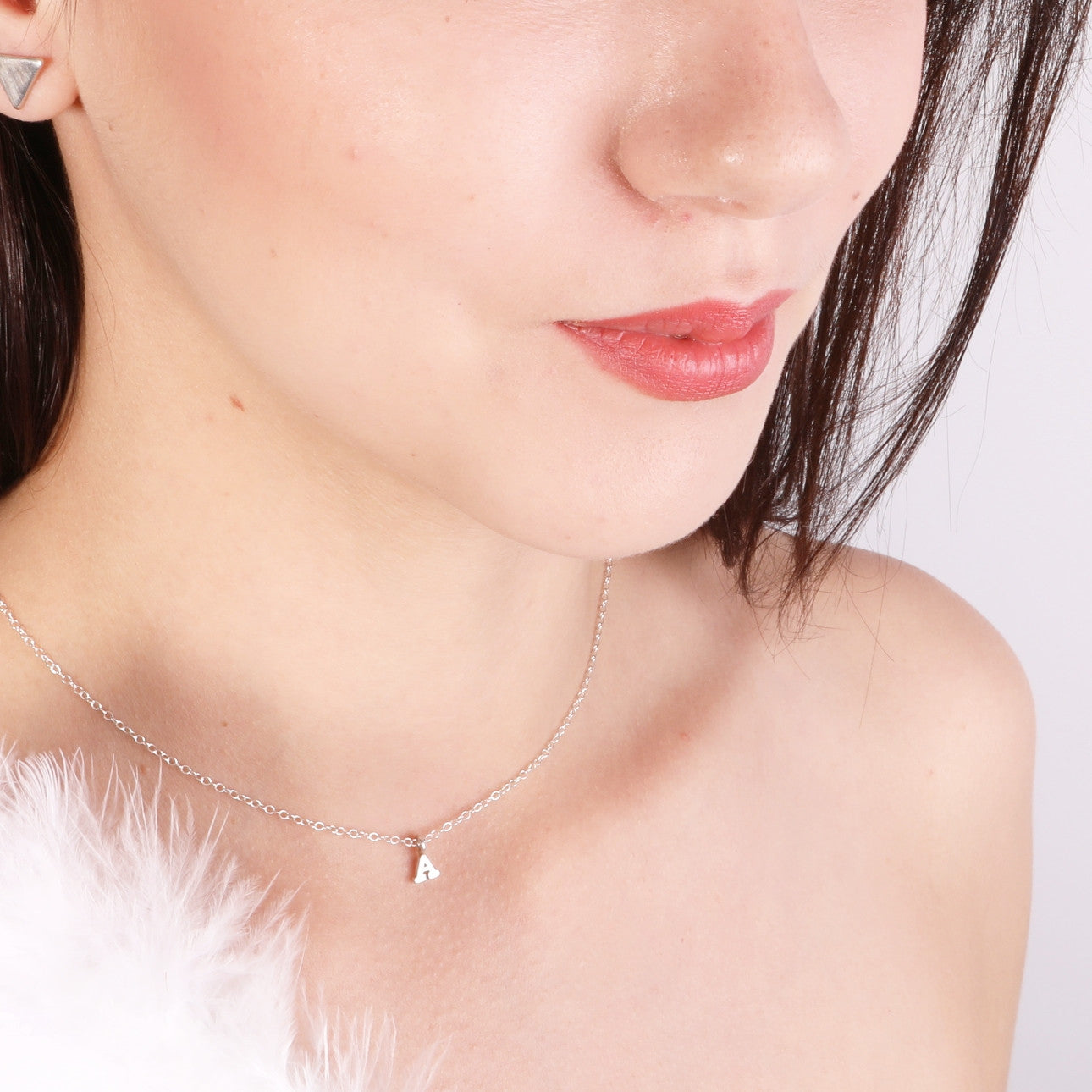 Tiny Initial Necklace Personalized