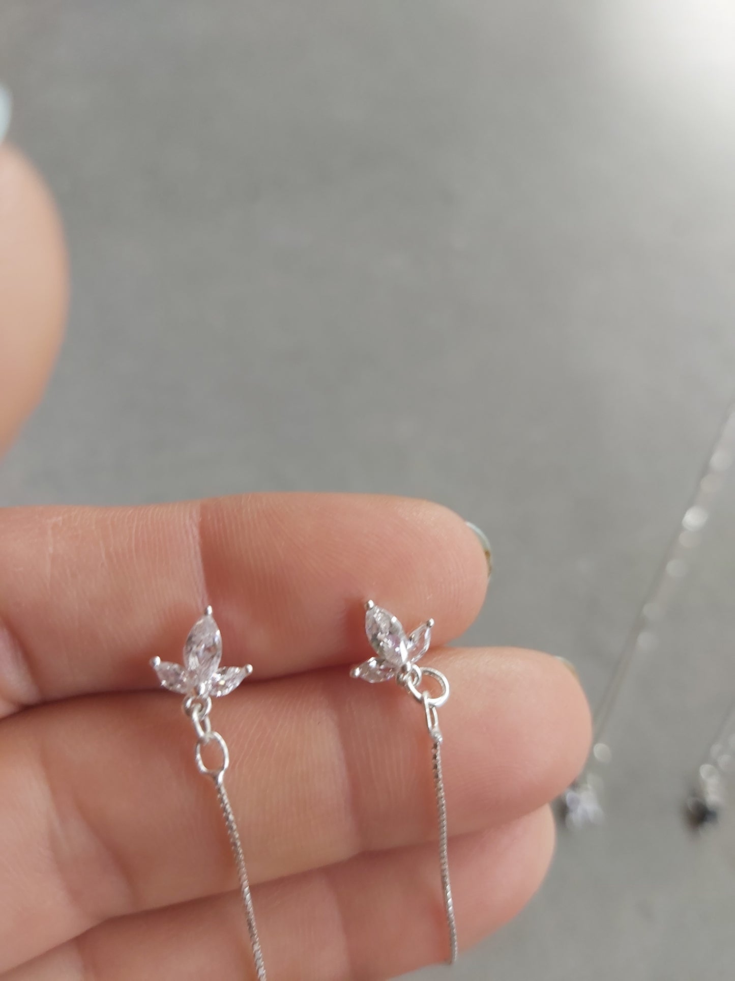 Marquise Leaf Flower Earrings