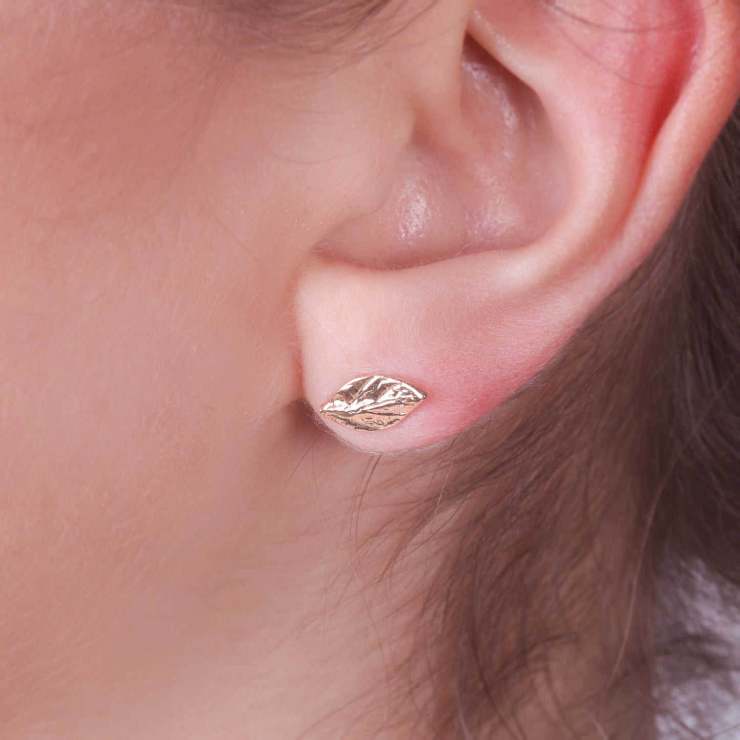 silver leaf earrings
