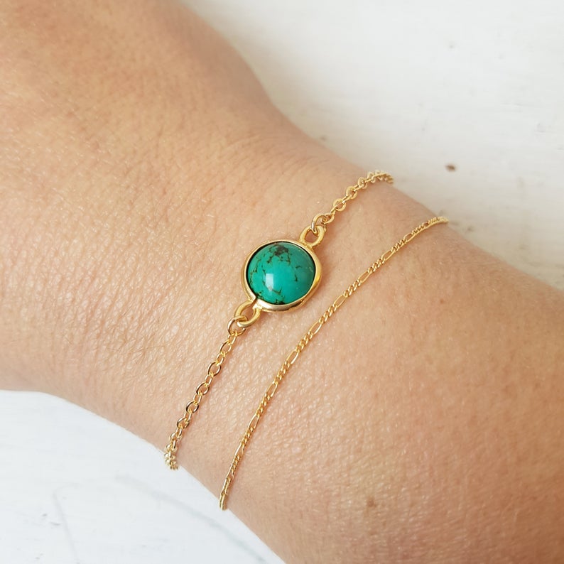 Turquoise gemstone bracelet