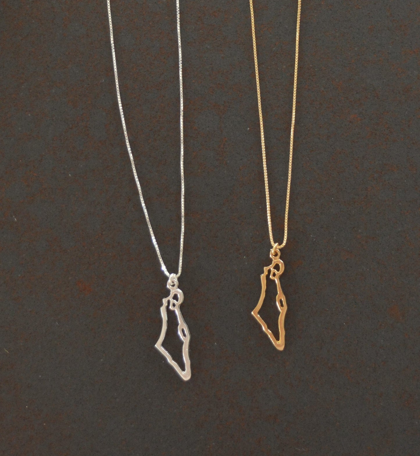 Map of Israel Necklace, Gold Israel Necklace, Holy land Pendant necklace,Israel Map Jewelry, Judaica Necklace,Jewish Jewelry