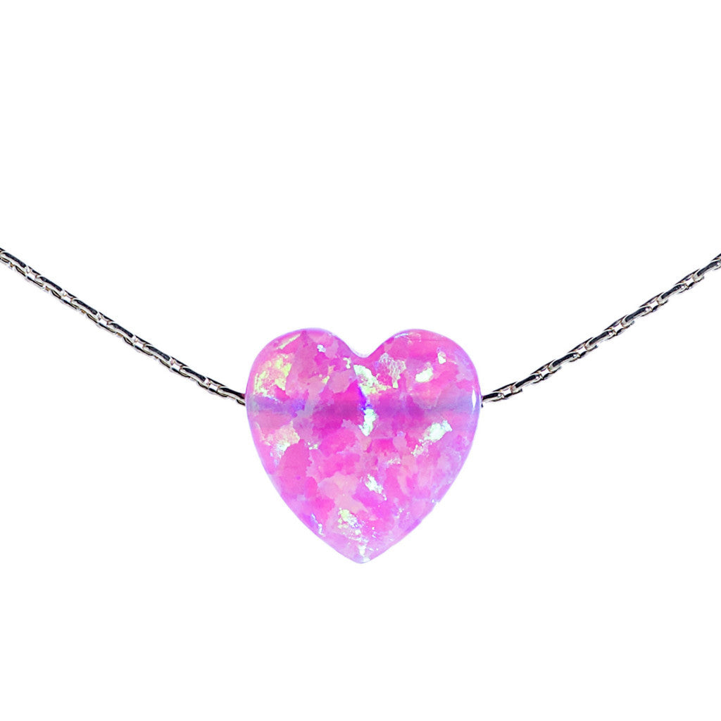 pink opal necklace