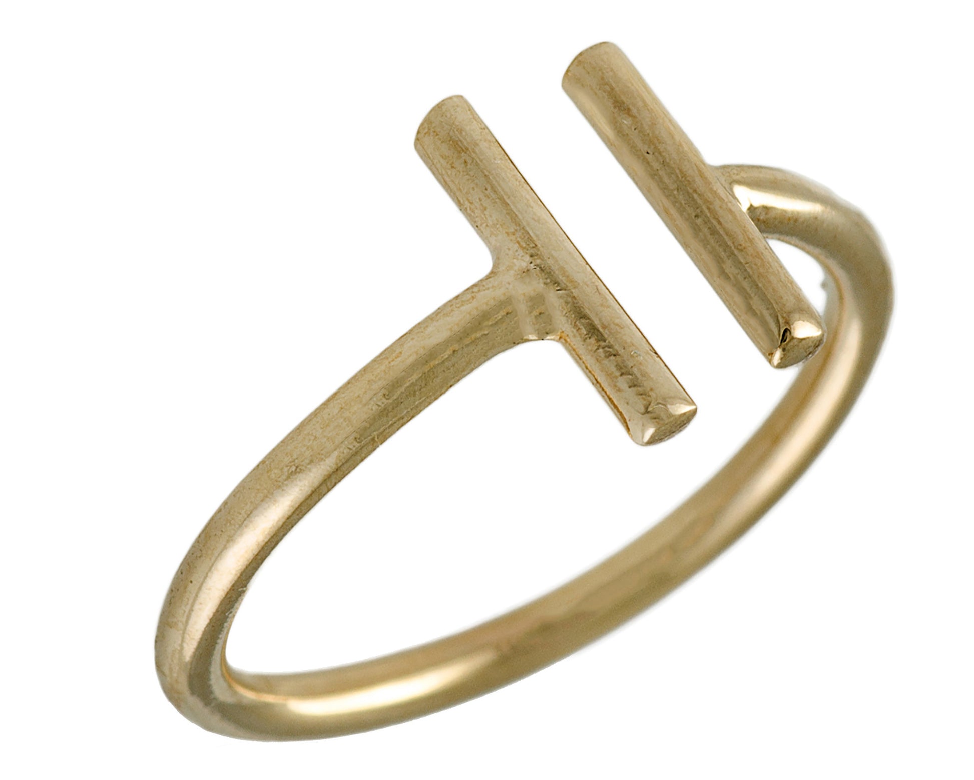 Gold bar ring