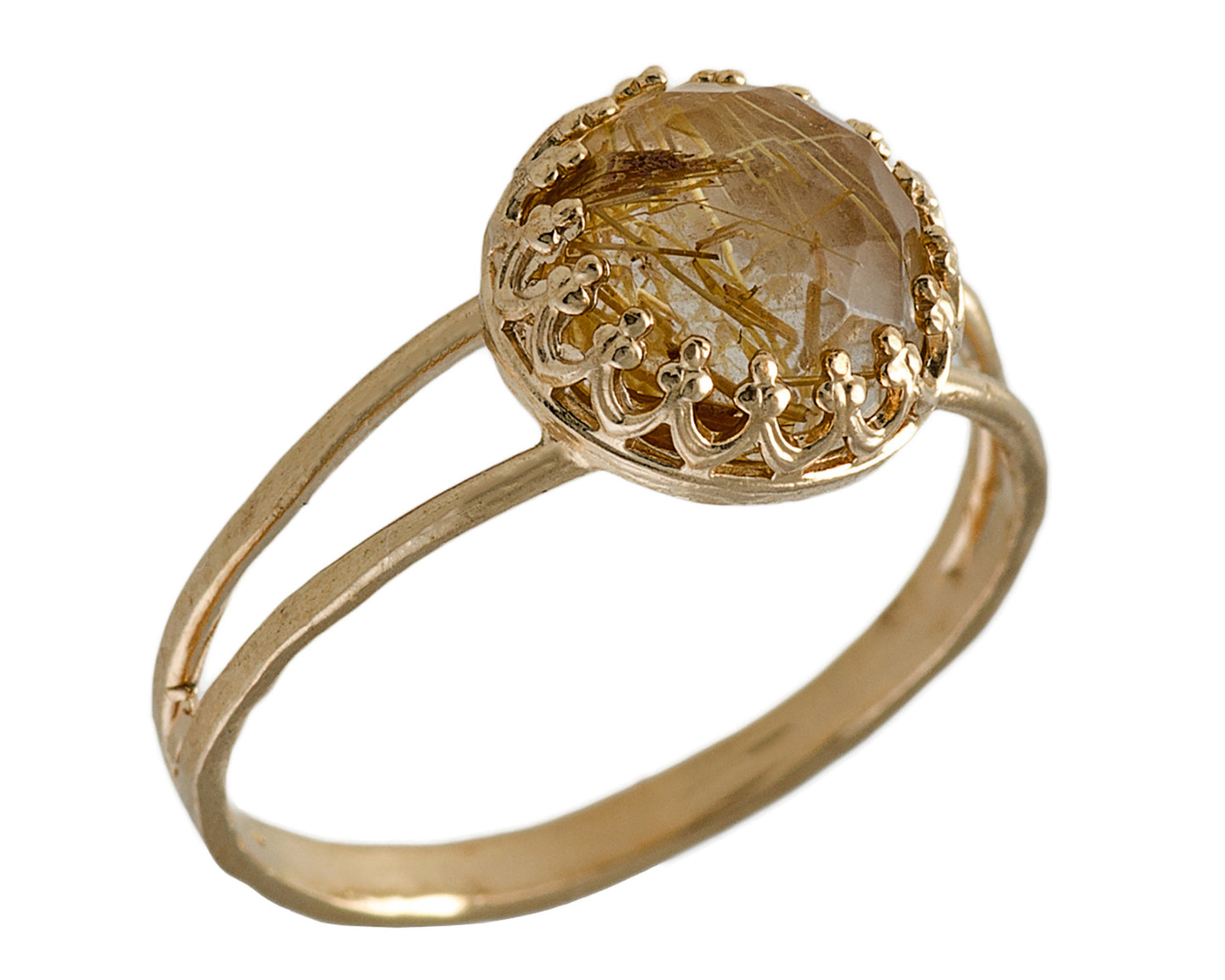Rutilated quartz ring