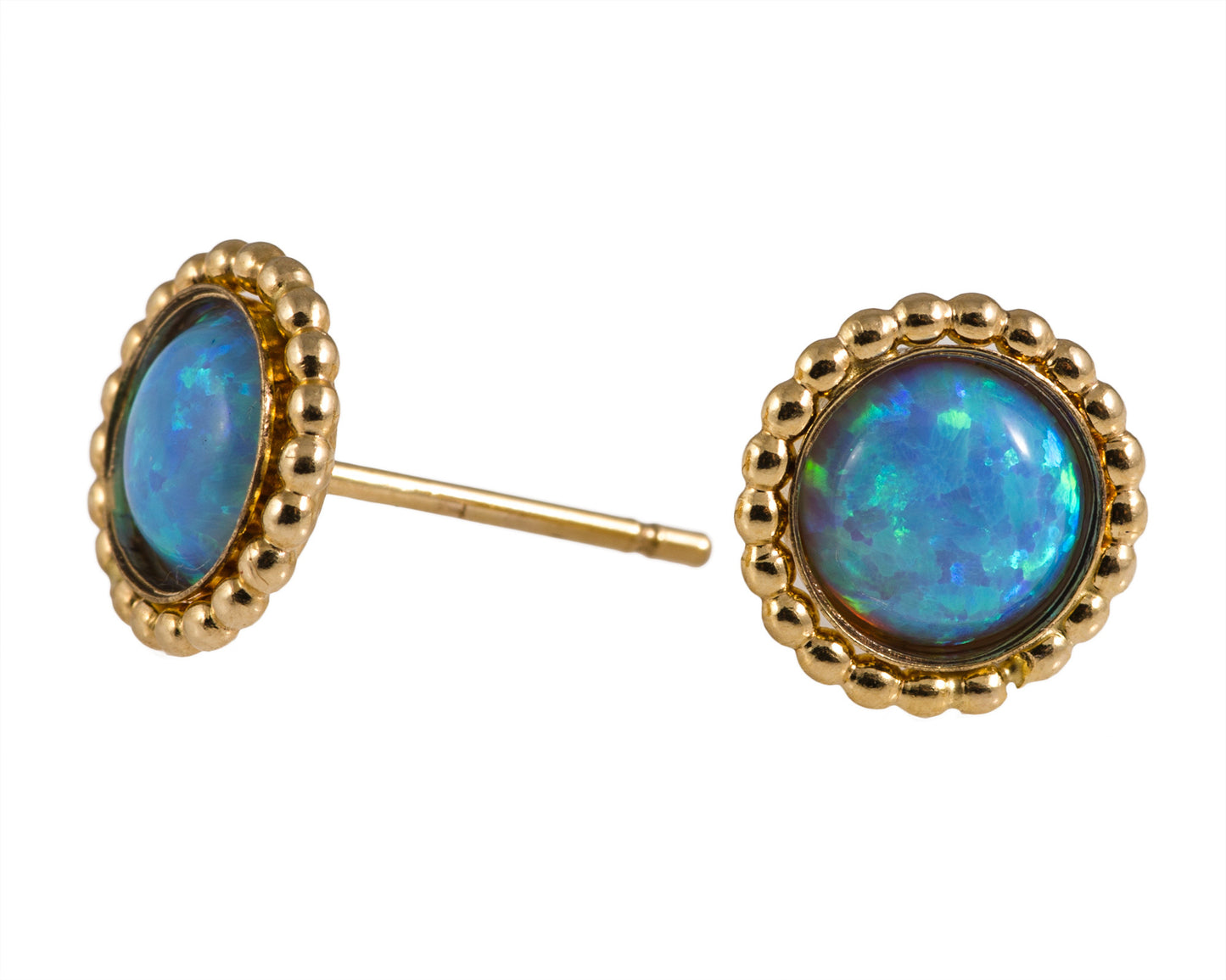opal stud earrings