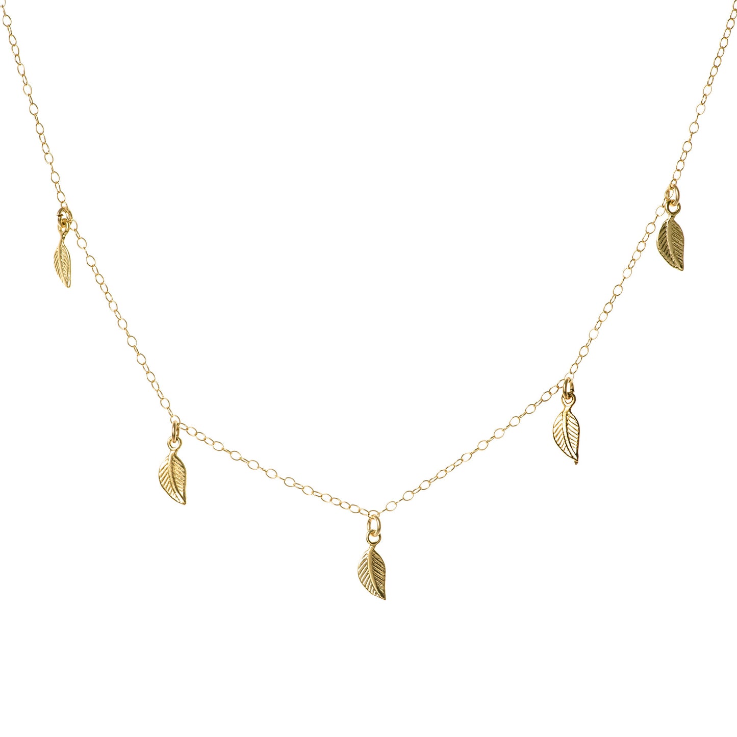 gold leaf necklace