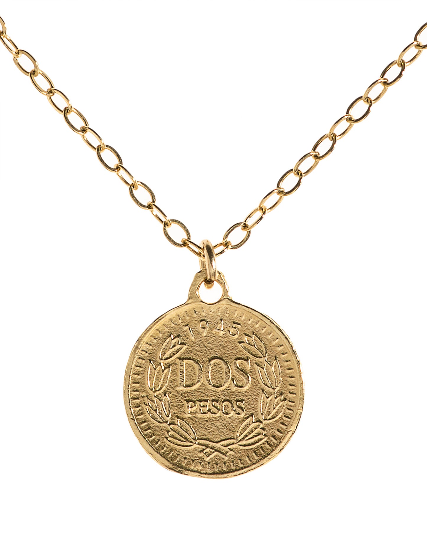 Gold Vintage Coin Pendant Jewelry 14k Gold Filled Chain