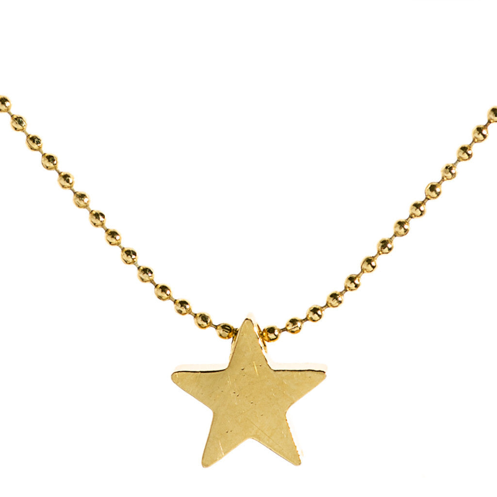 Tiny Gold Star Necklace