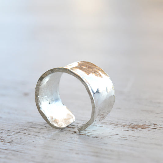 hammered ear cuff