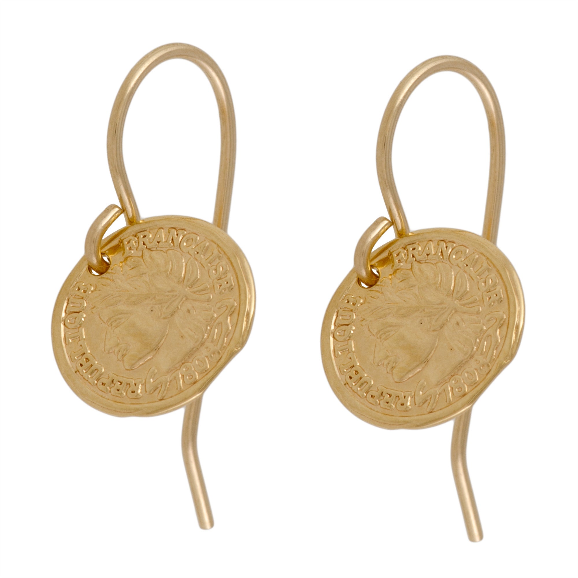 Mini Ancient Coin Earrings | Coin earrings, Gold coin jewelry, Gold earrings  designs