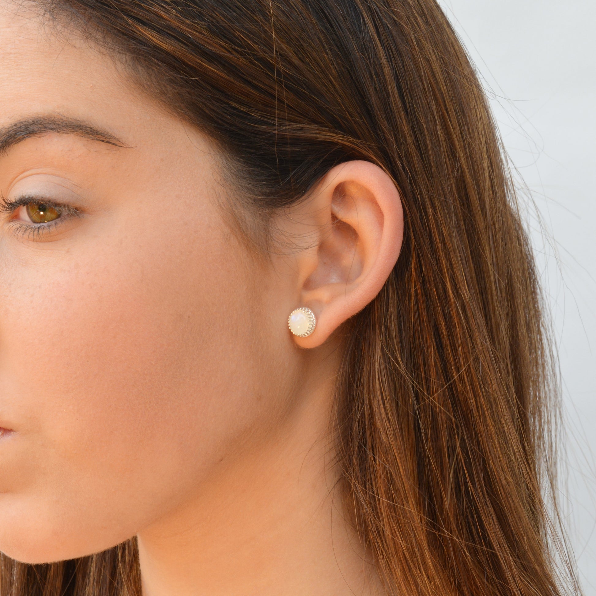rainbow moonstone earrings