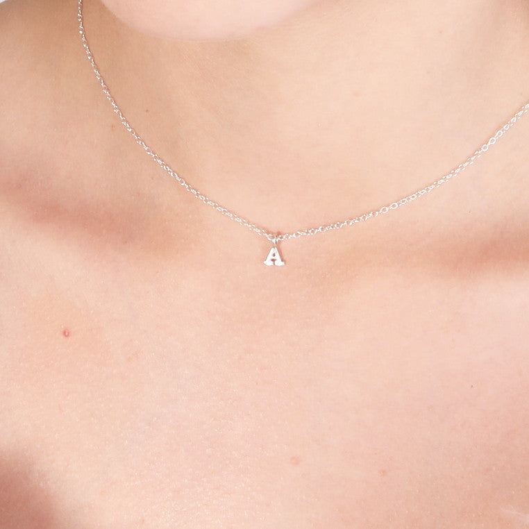 Tiny Initial Necklace  Personalized