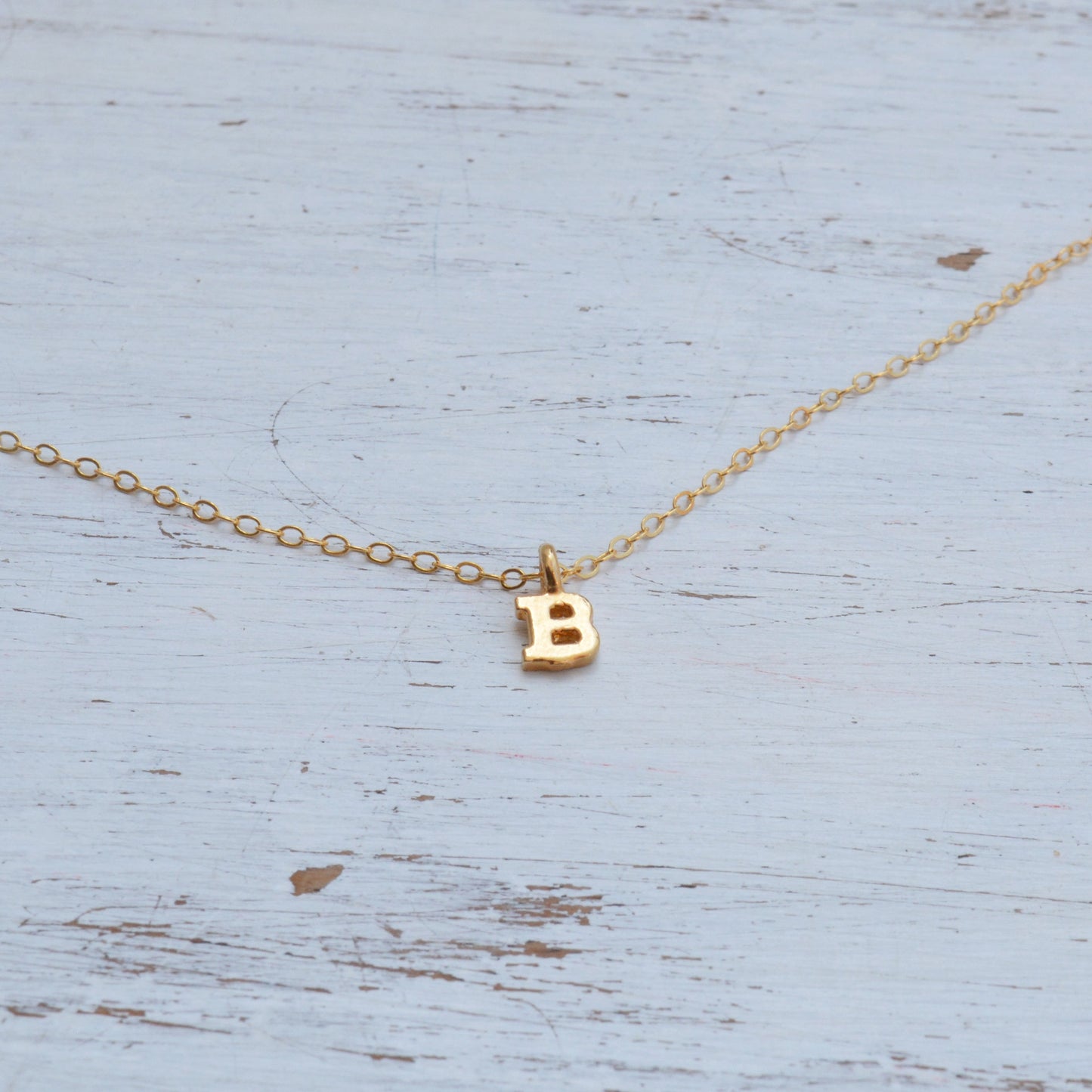 Initial Necklace Personalized Gold Filled or Sterling Silver Letter Necklace