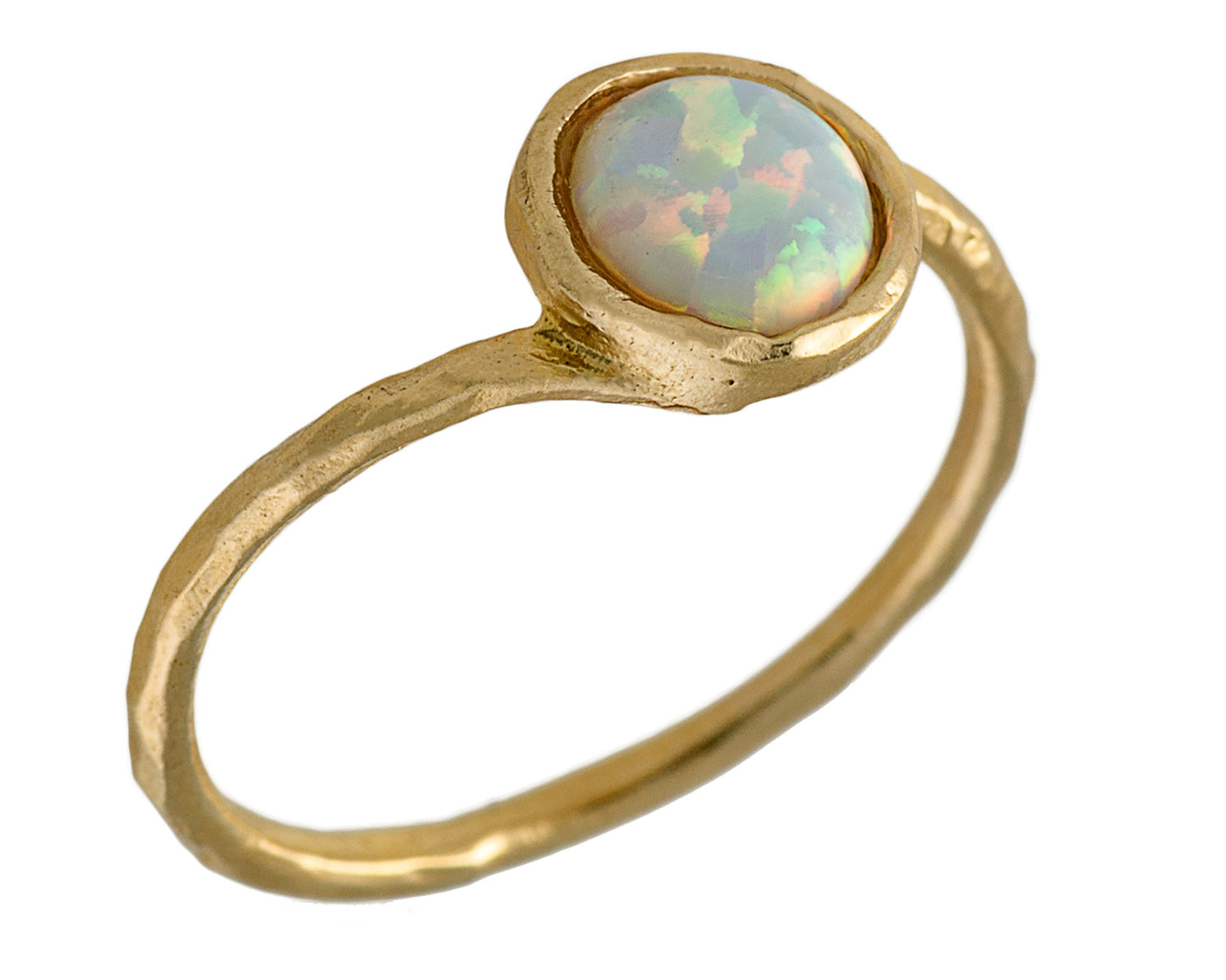 gold opal ring