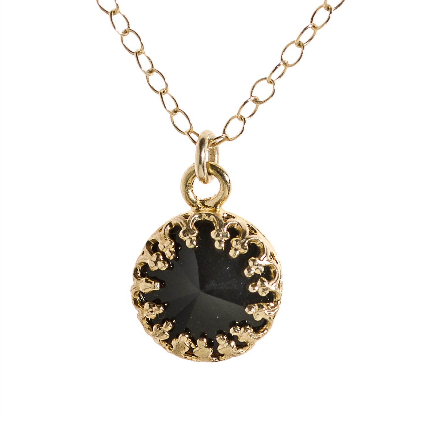 Black pendant necklace