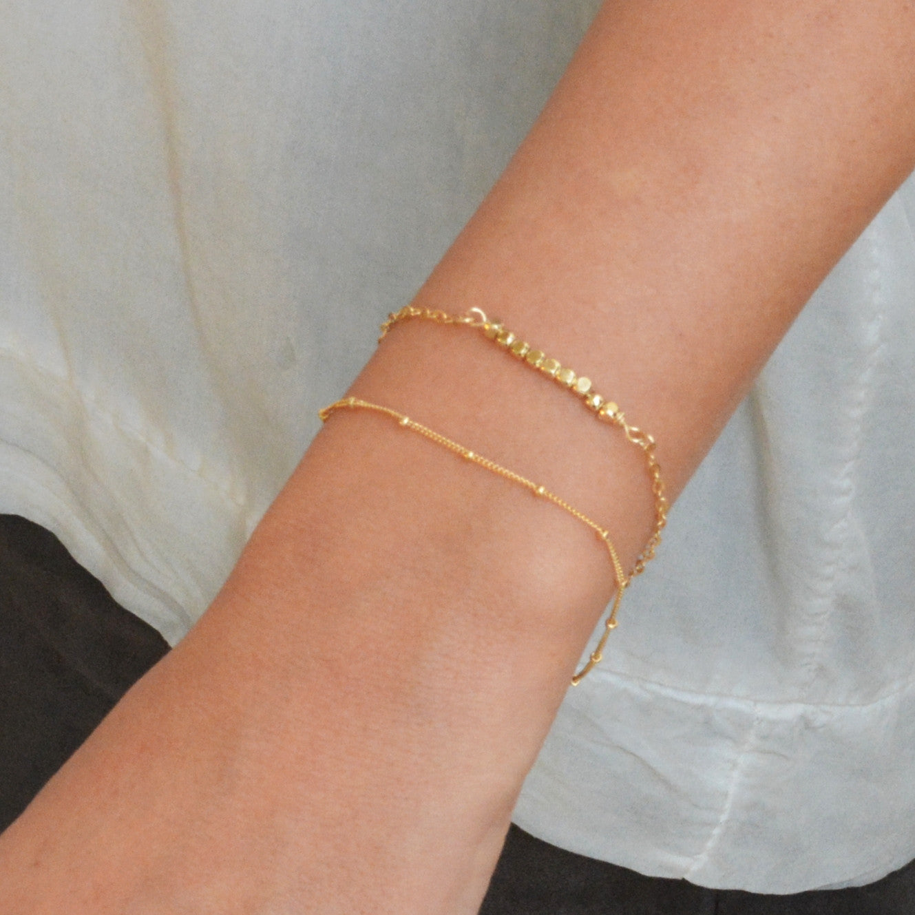Dainty Gold Fancy Bracelet