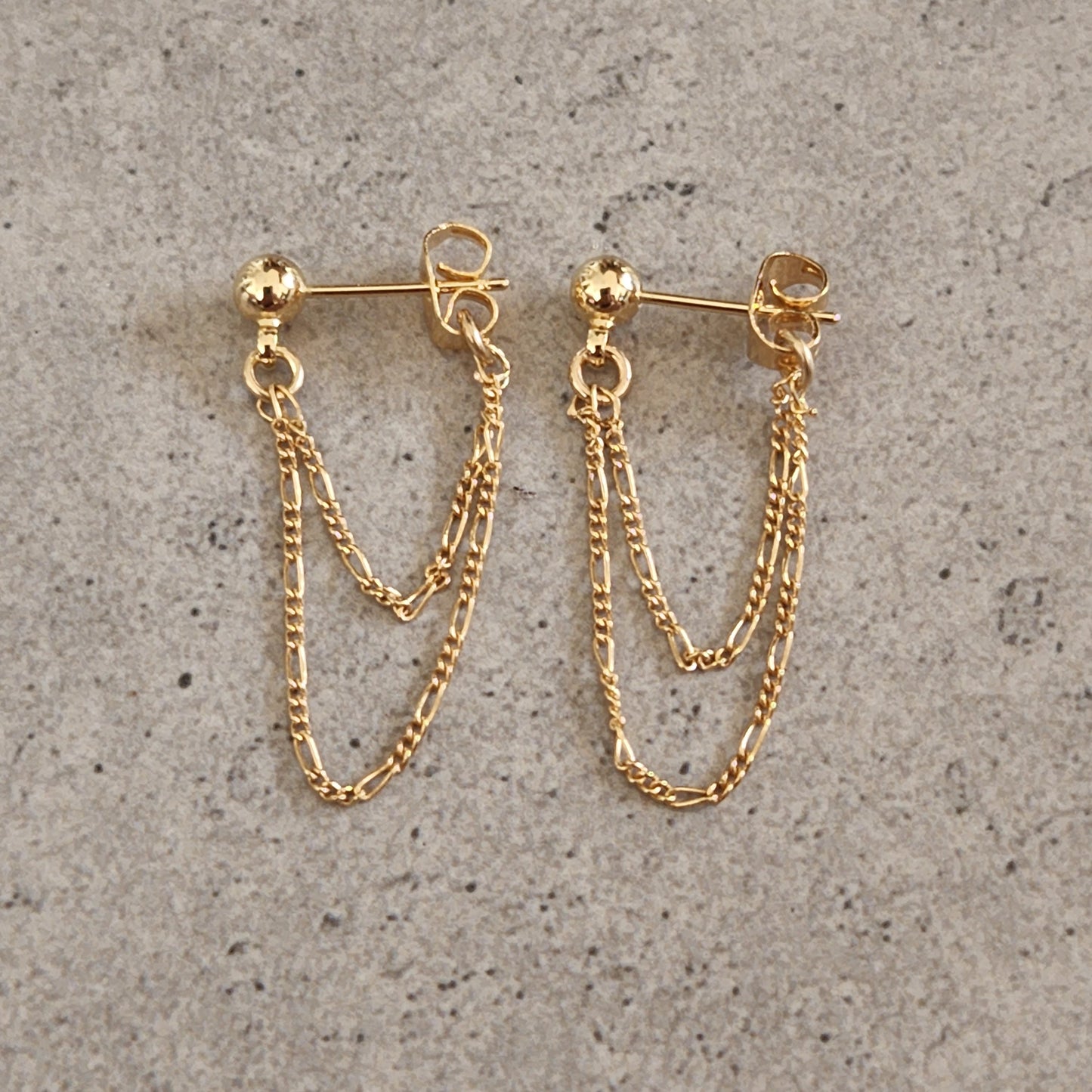 Minimalist Gold Chain Earrings