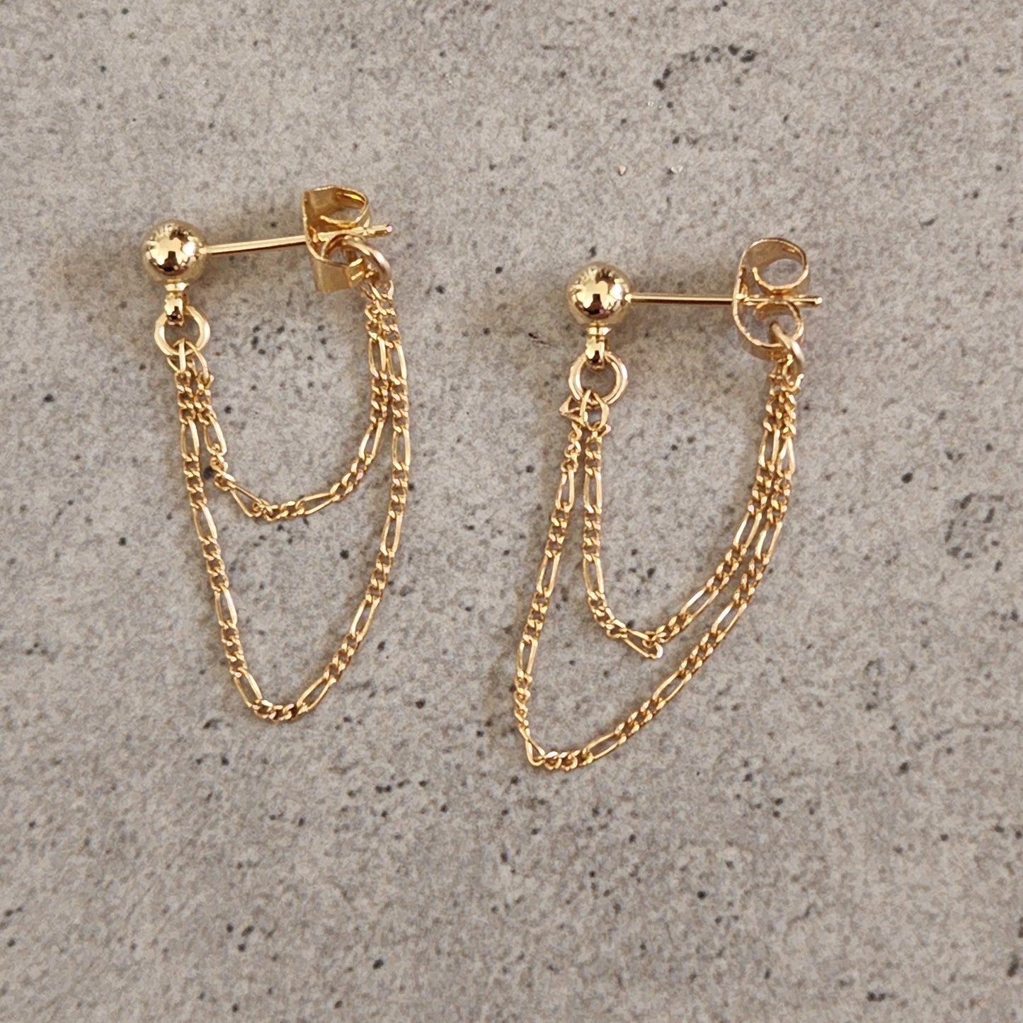 Minimalist Gold Chain Earrings