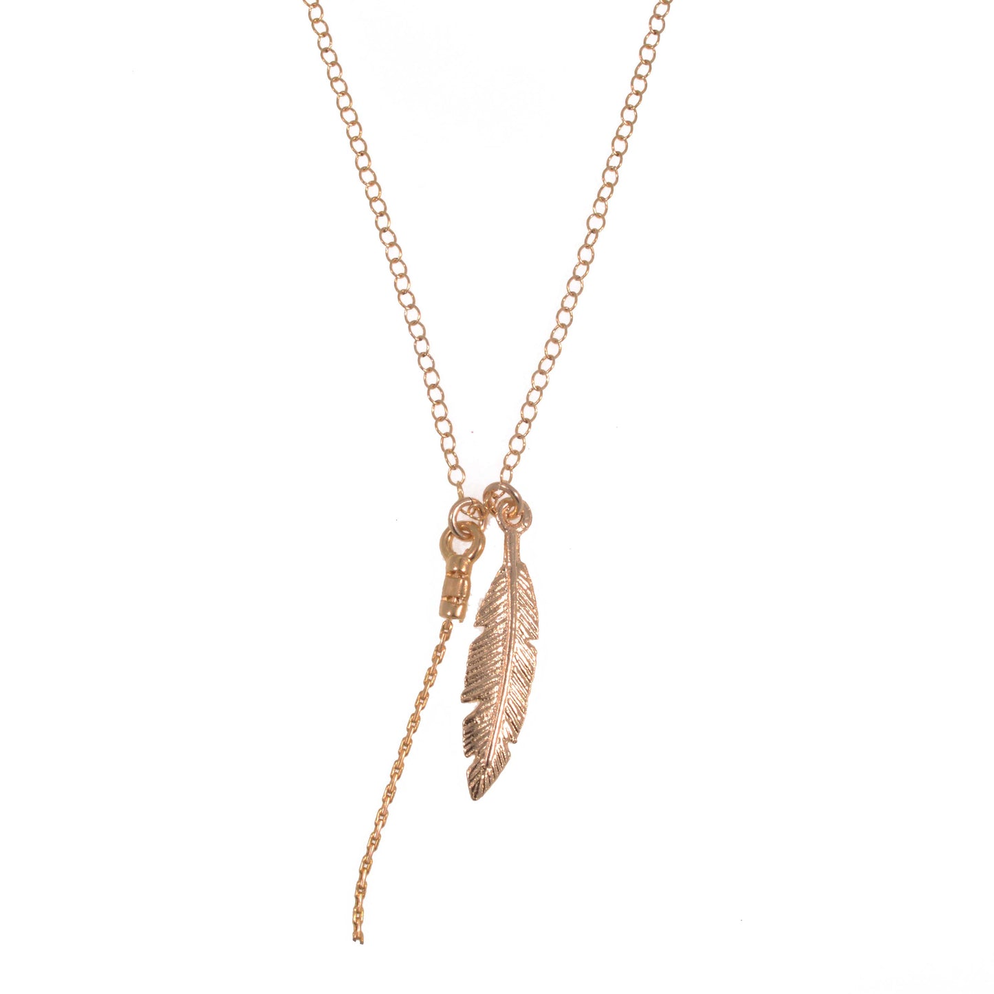Feather necklace 14k Gold filled Chain Feather Pendant Necklace
