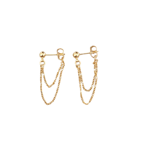 Minimalist Gold Chain Earrings