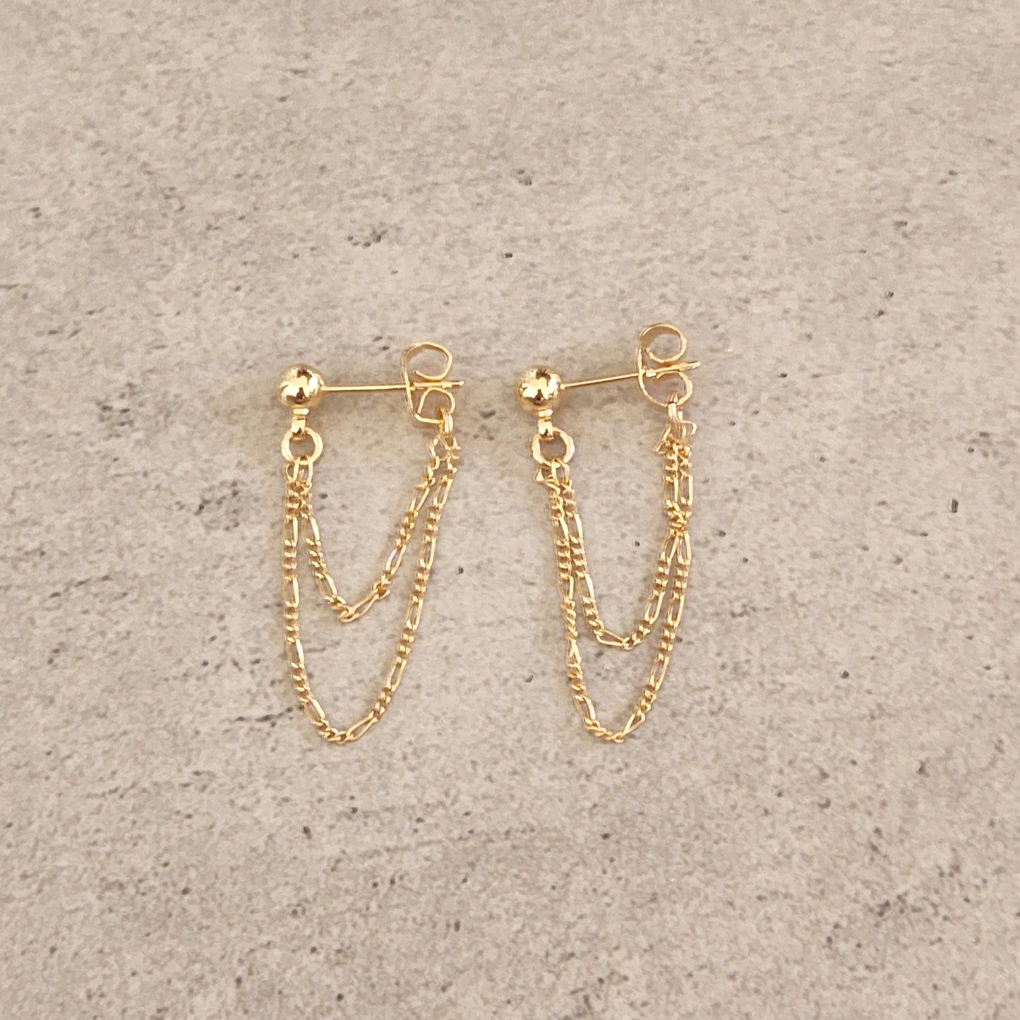 Minimalist Gold Chain Earrings