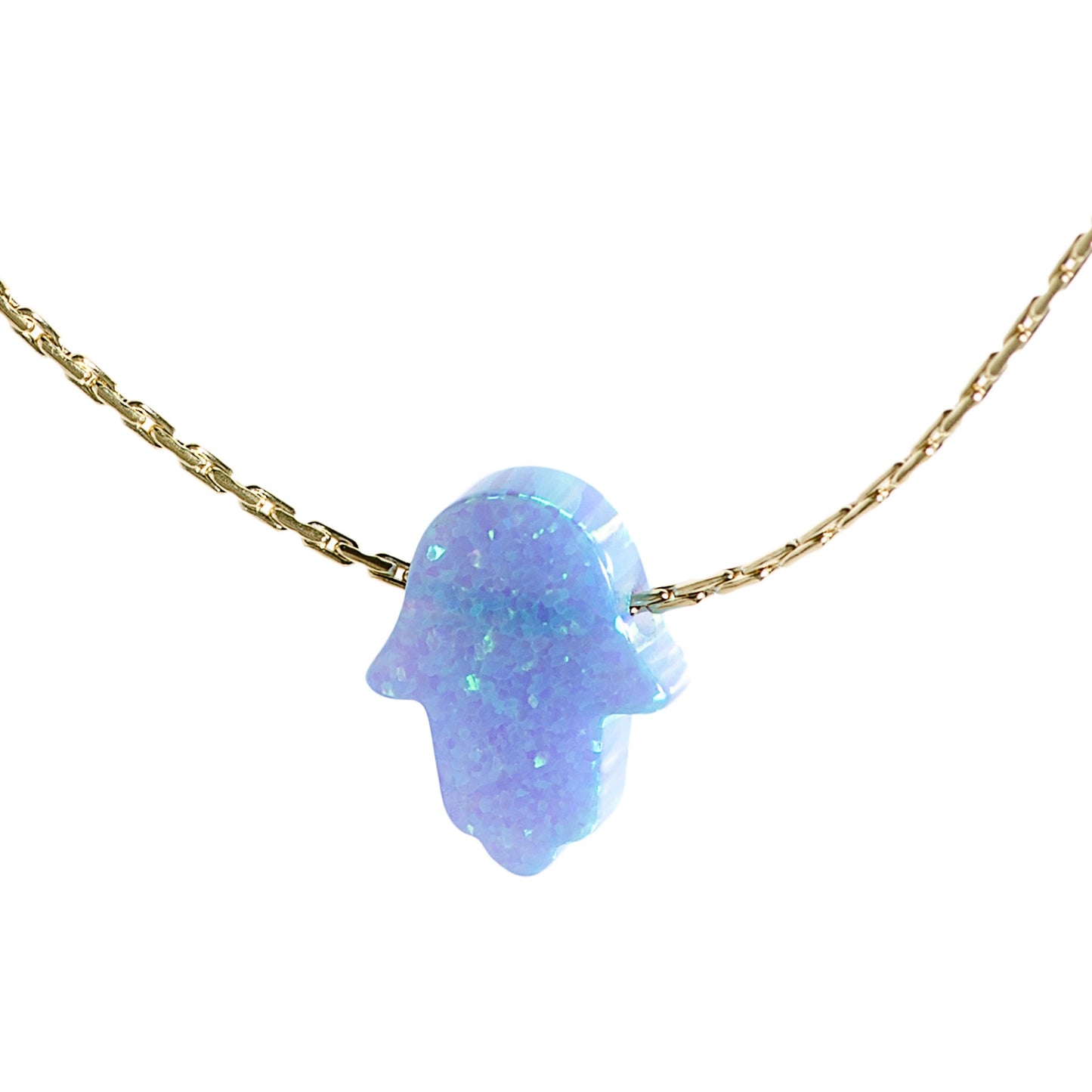 hamsa opal necklace