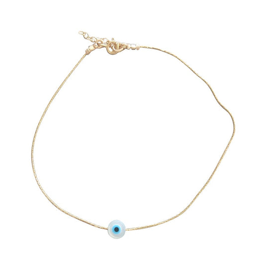 Evil Eye Mother of Pearl Anklet