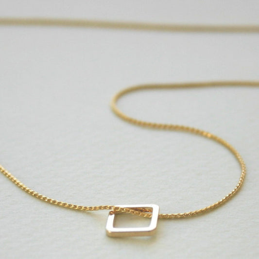 Tiny square necklace