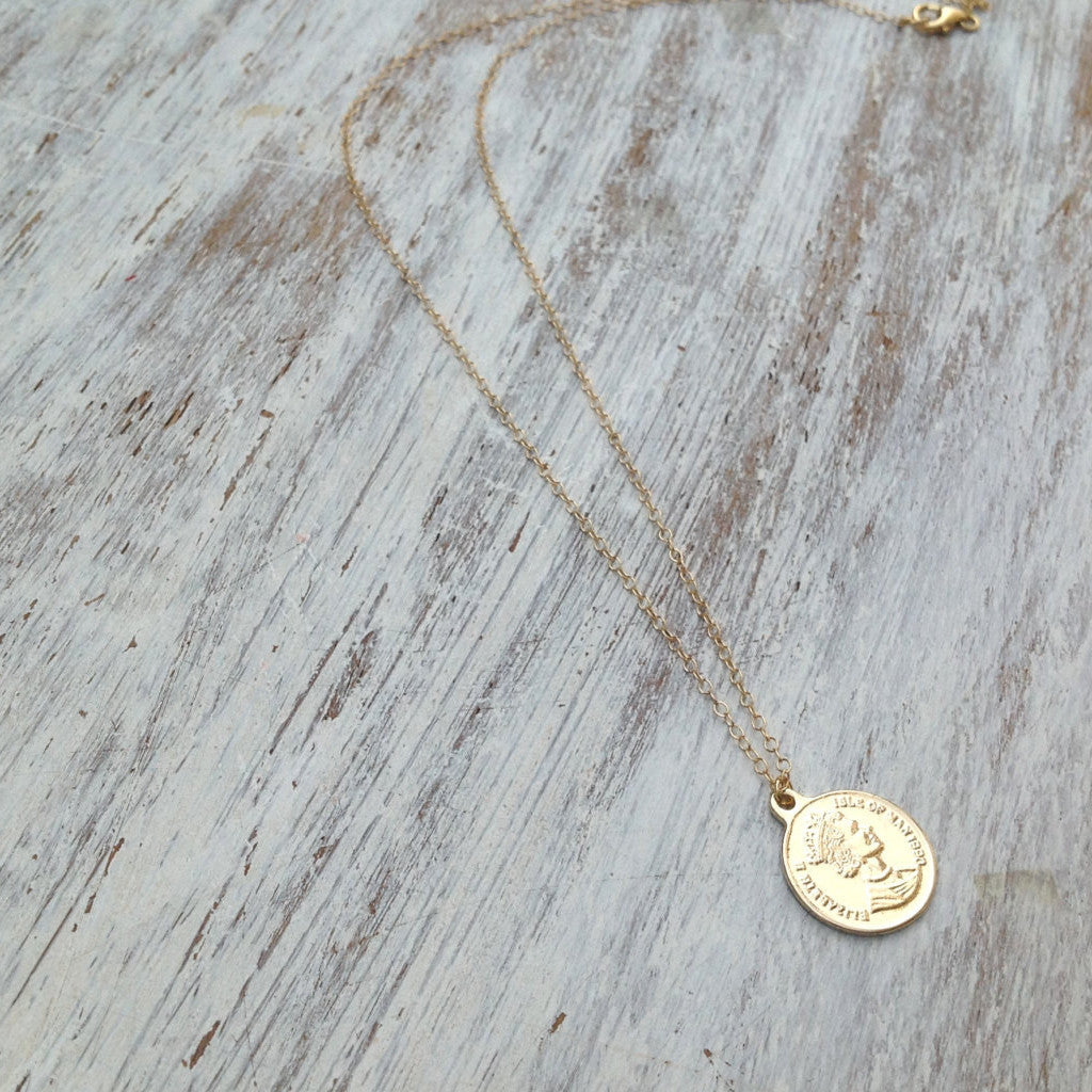 gold coin necklace