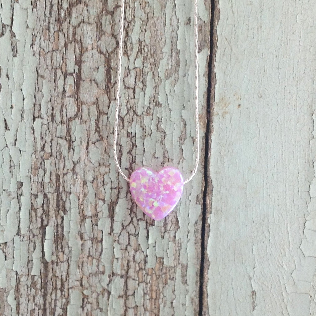  pink heart necklace