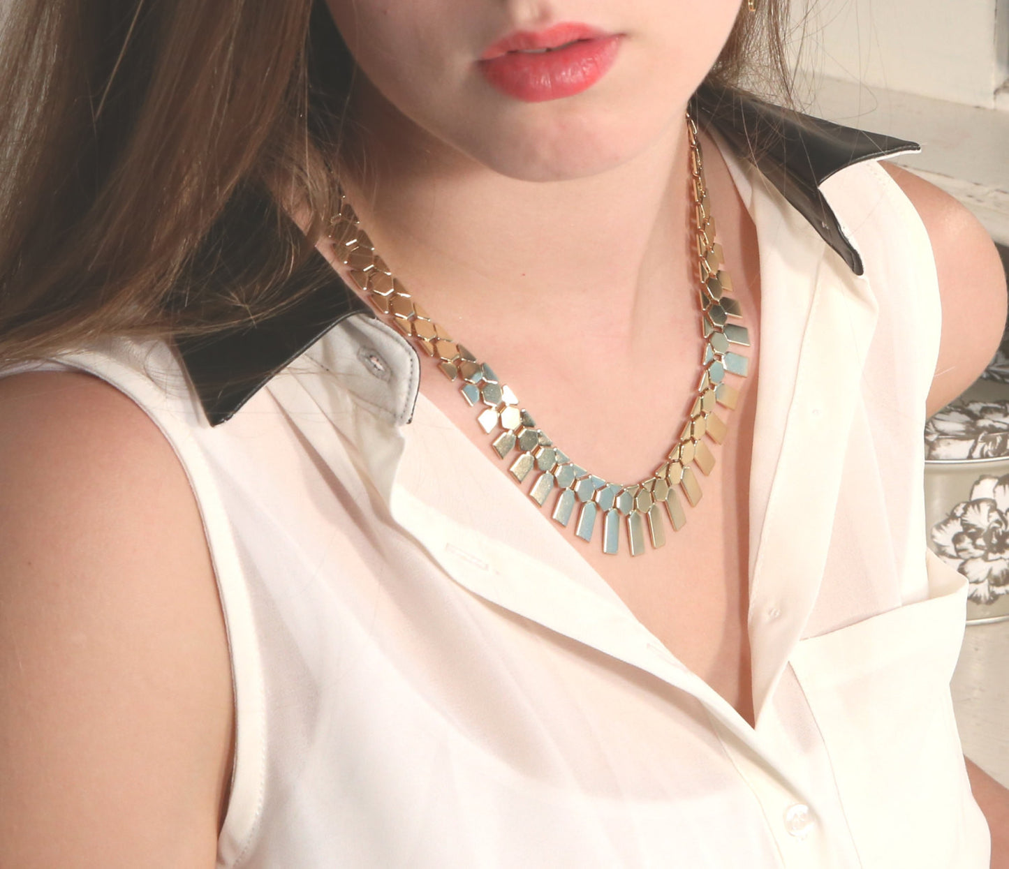 Gold Statement Necklace Chunky Chain link necklace