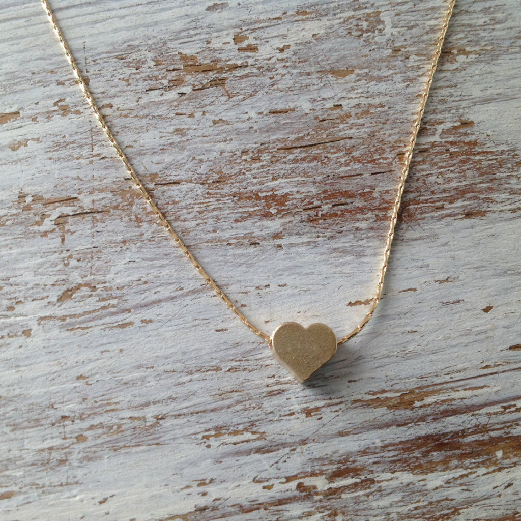 Gold heart necklace