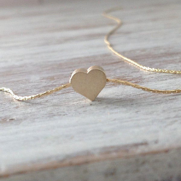 Gold heart necklace