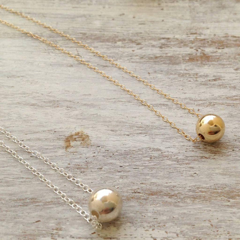 Gold Silver ball naecklace