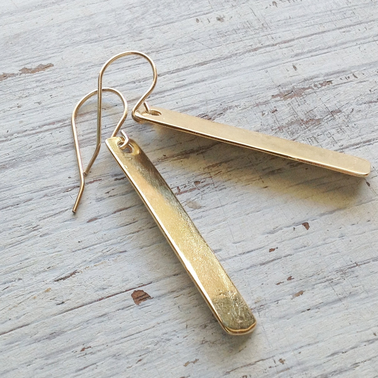 long gold earrings