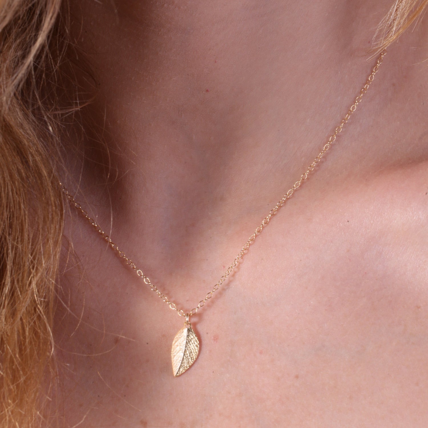  Gold leaf necklace