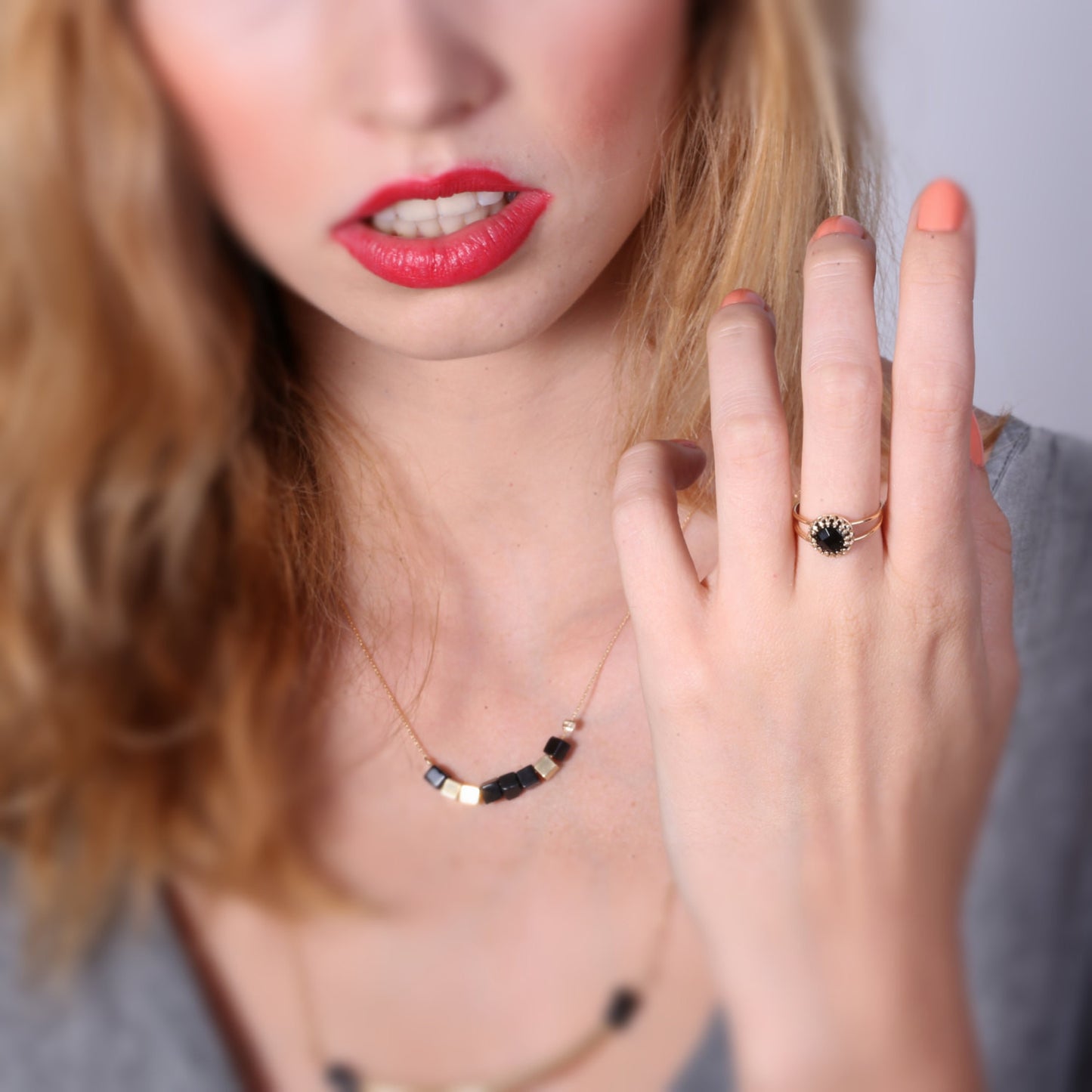 8mm Onyx Gemstone Ring