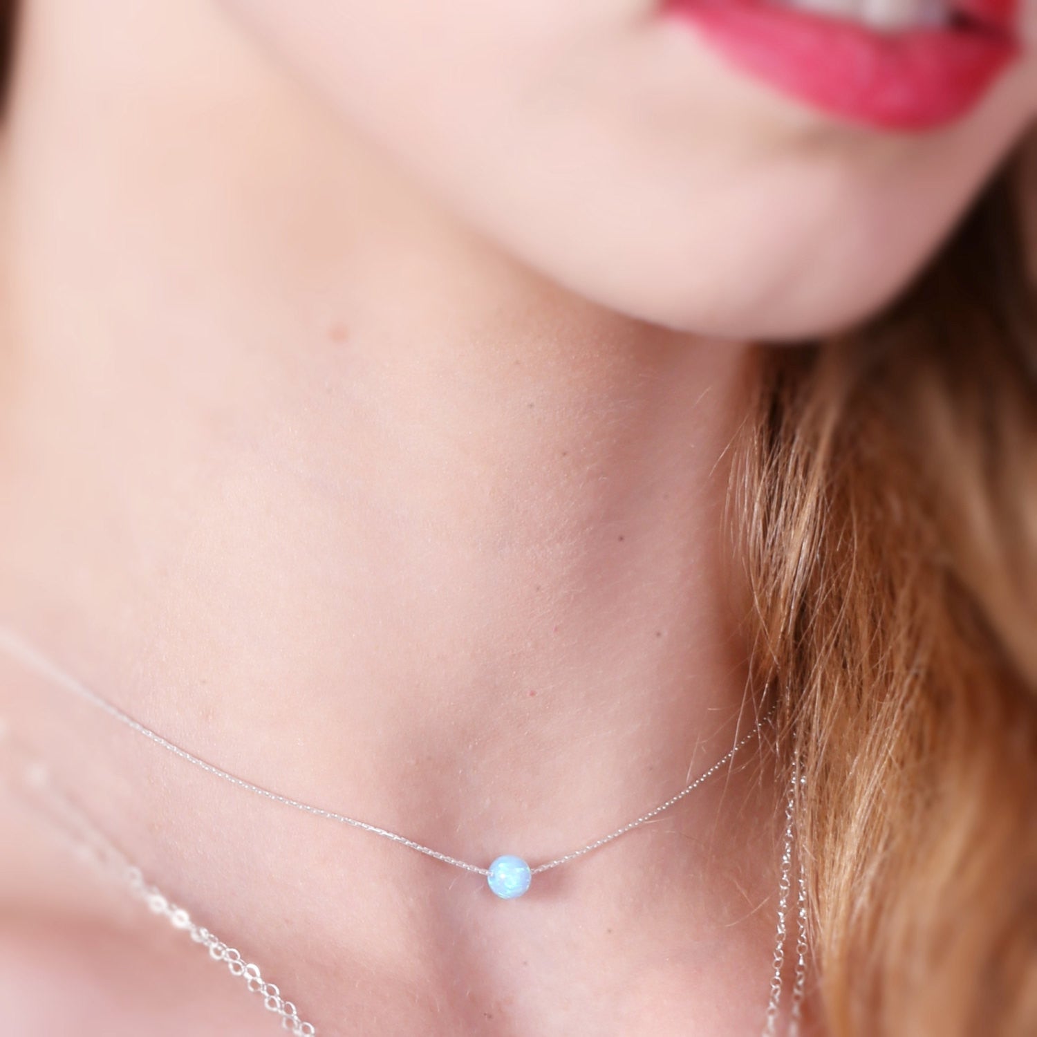  white opal necklace