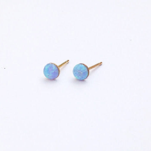 opal post earrings