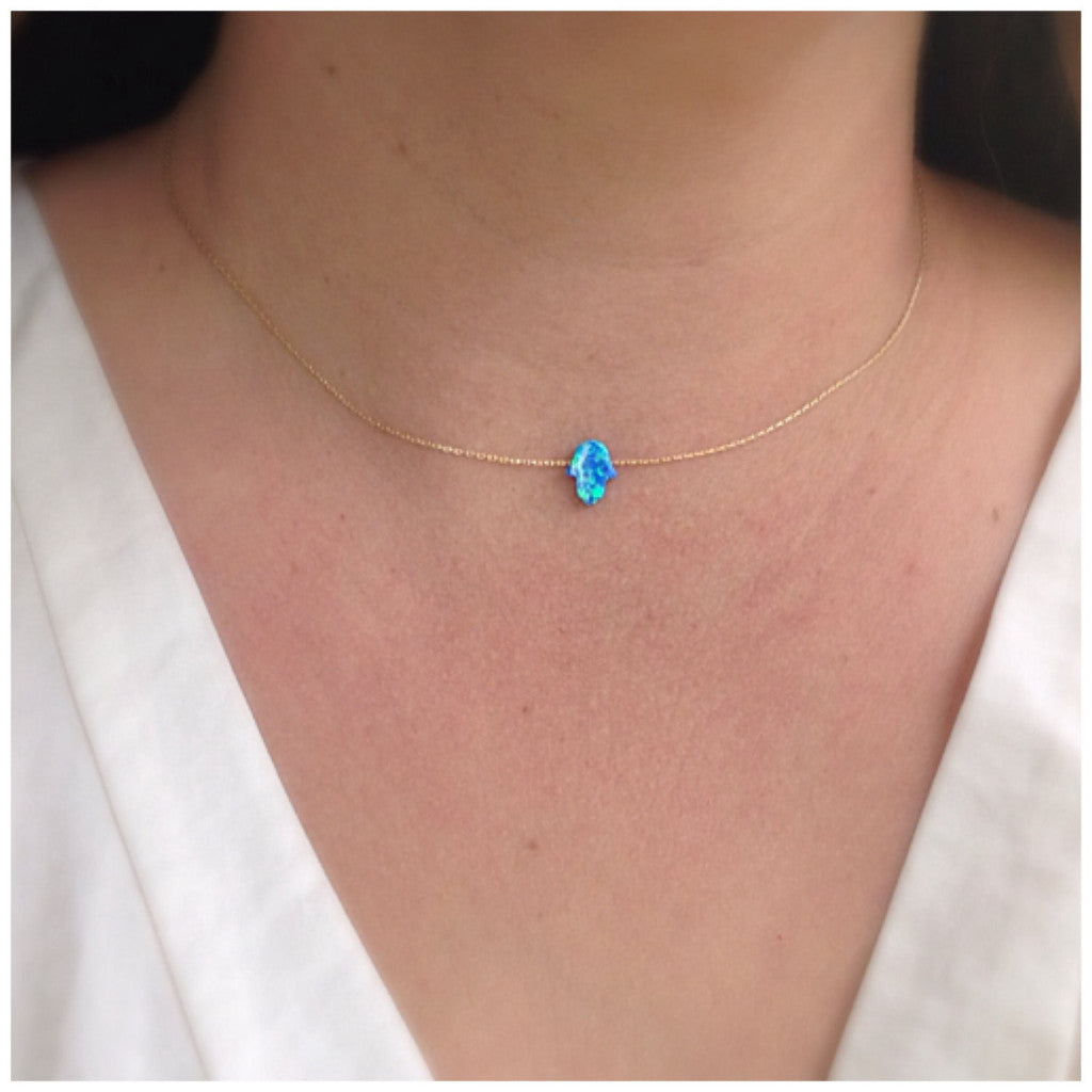 SALE Blue Opal necklace