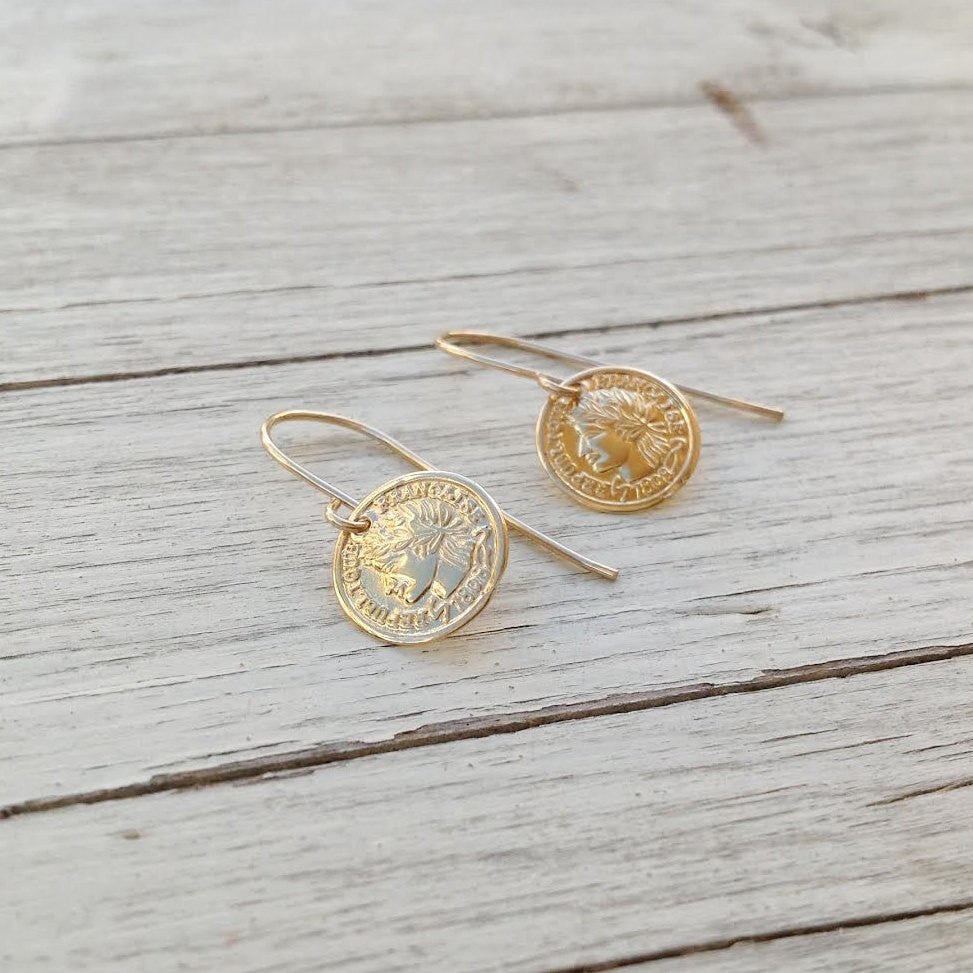 coin earrings