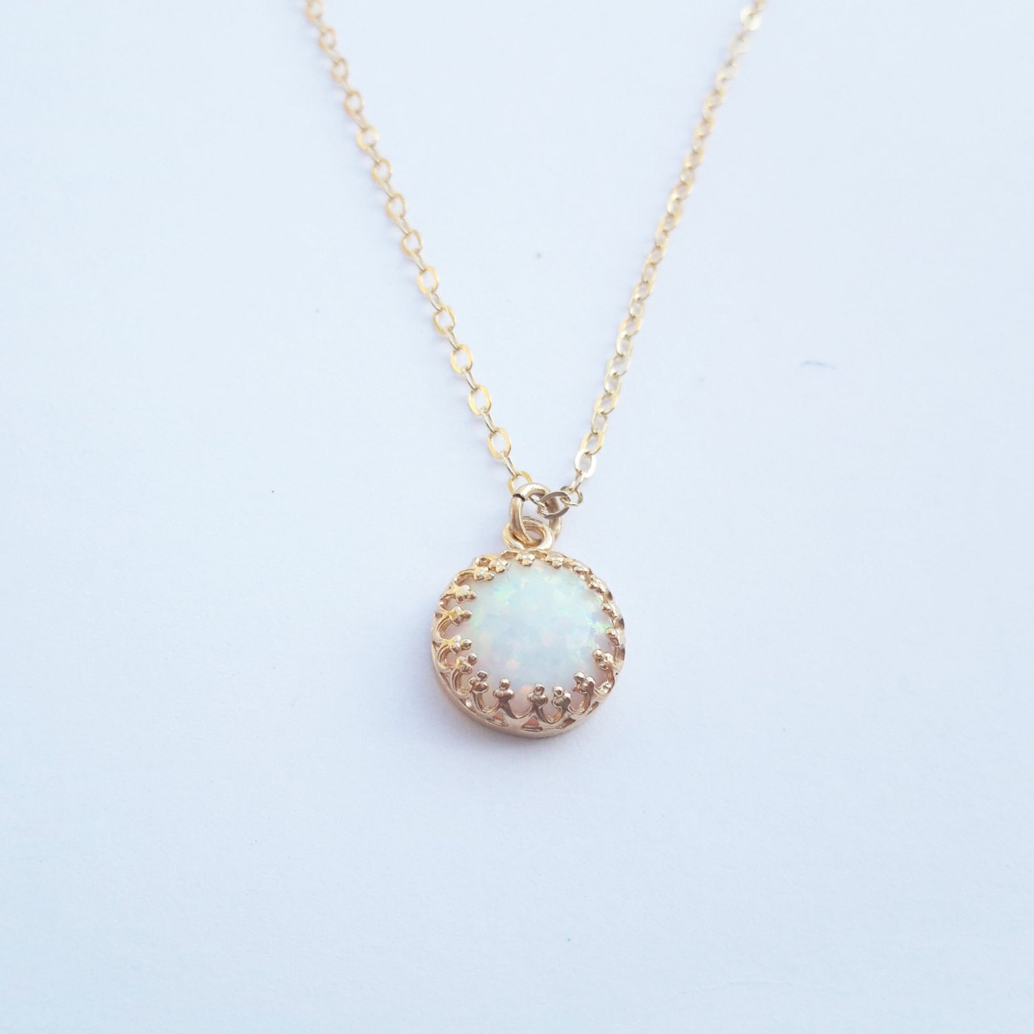 Gold Opal necklace