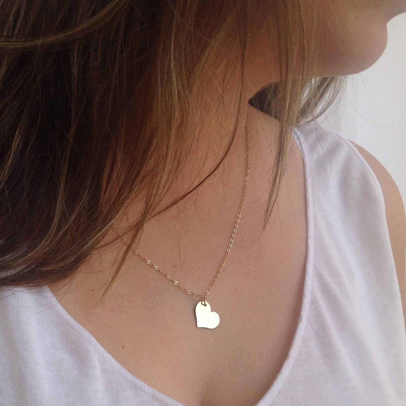 Gold filled heart necklace