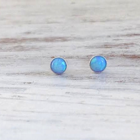 Opal stud earrings